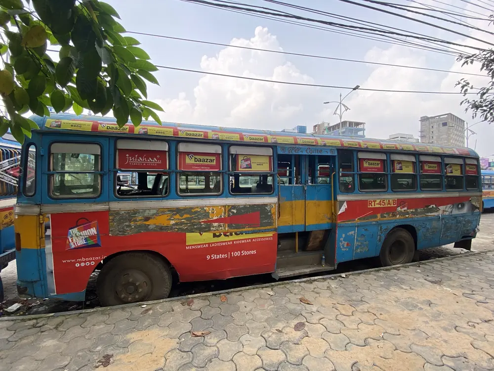 The decommissioned bus before its conversion